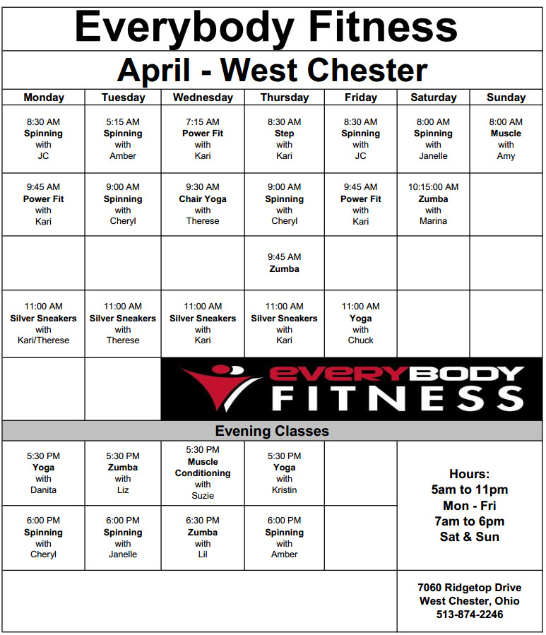 EveryBody Fitness West Chester Gym FREE 30Day Pass 9378742246